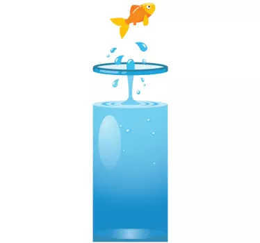 Goldfish Bathroom Sticker - TenStickers