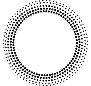 Gradient Circles Wall Clock Sticker - TenStickers
