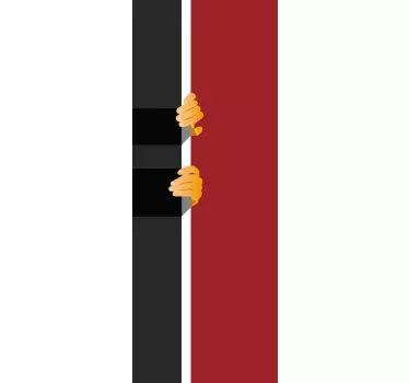 Hands Around Door Sticker - TenStickers