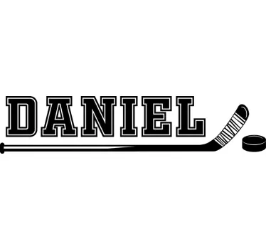 Hockey Stick Customisable Sticker - TenStickers