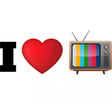 I love TV Home Wall Sticker - TenStickers