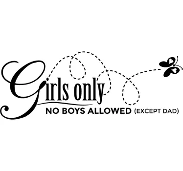 Kids Girls Only Wall Sticker - TenStickers