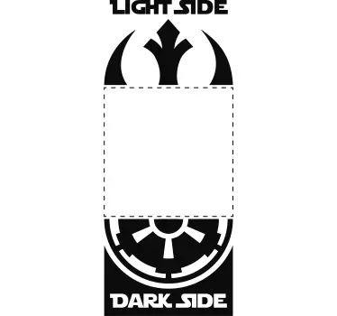 Light Side Dark Side Light Switch Sticker - TenStickers