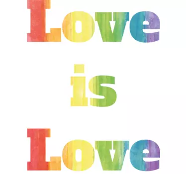 Love Is Love Wall Sticker - TenStickers