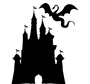 Medieval Castle Chalkboard Sticker - TenStickers
