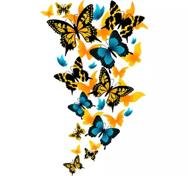 Multicoloured Butterfly Kids Sticker - TenStickers