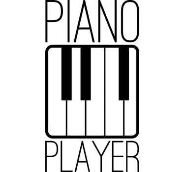Musical sticker piano player - TenStickers