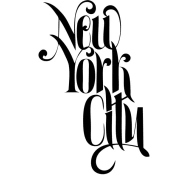 New York City Text Decal - TenStickers