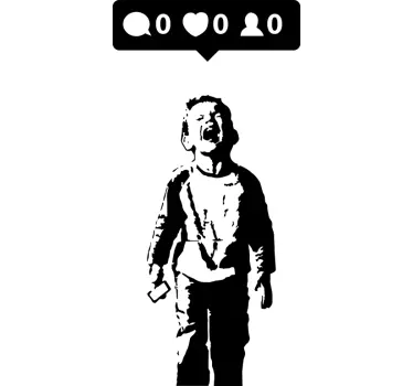 Nobody Likes Me Banksy Wall Decal - TenStickers