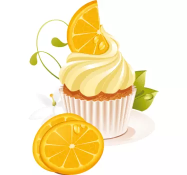 Orange Dessert Vinyl Sticker - TenStickers