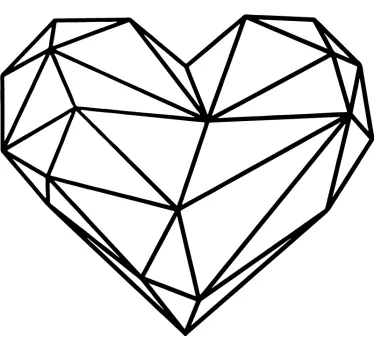Origami Heart Wall Sticker - TenStickers