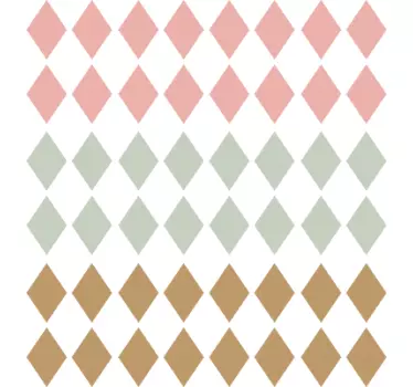 Pastel Diamond Border Sticker - TenStickers