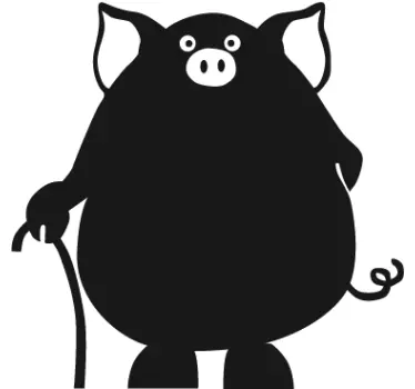 Pig Chalkboard Wall Sticker - TenStickers