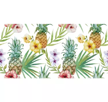 Pineapple Art Style Wall Sticker - TenStickers