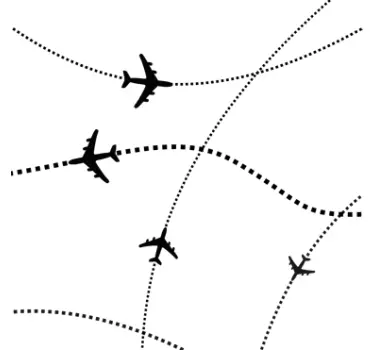 Plane Routes Sticker - TenStickers