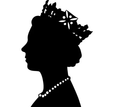 Queen of England Profile Sticker - TenStickers