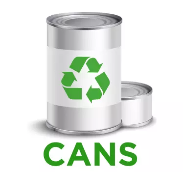 Recycling Cans Bin Sticker - TenStickers