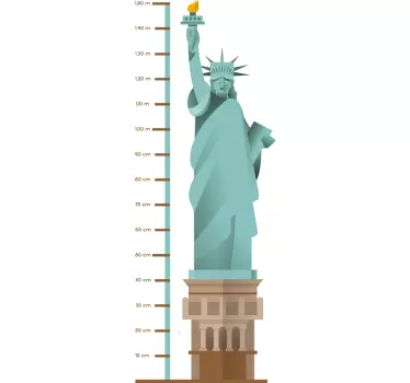 Statue of liberty height chart - TenStickers
