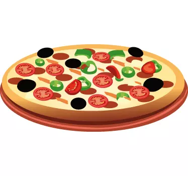 Tomatoe Pizza Wall Decal - TenStickers