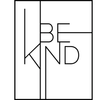 Topography text ''be kind'' text wall decal - TenStickers