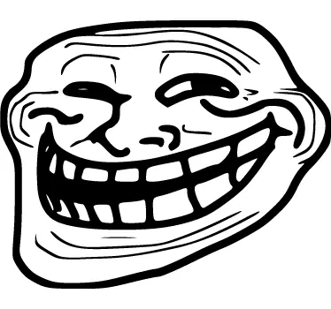 Troll Face Decorative Sticker - TenStickers