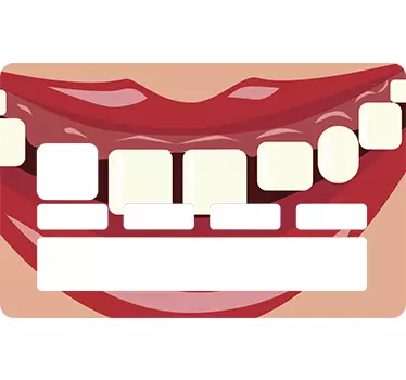 Woman's mouth credit card sticker - TenStickers