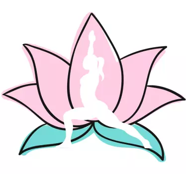 Yoga Floral Sticker - TenStickers
