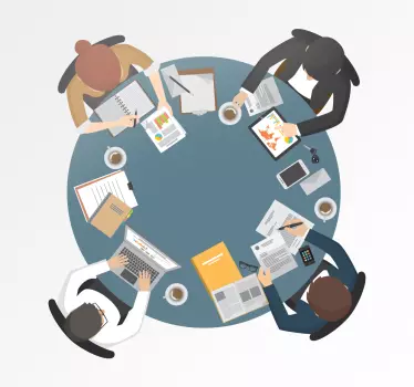 Round table  wall decal - TenStickers