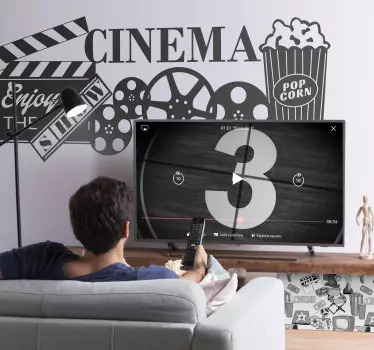 Moviegoers cinema decal - TenStickers