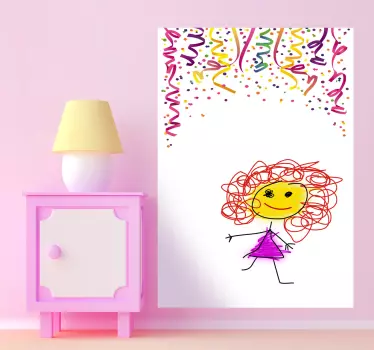 Whiteboard Confetti Sticker - TenStickers