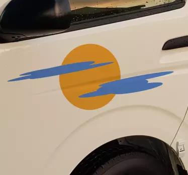 Vehicle sticker sun and clouds - TenStickers