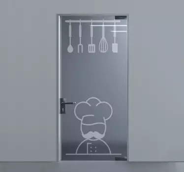 Kitchen doors glass sticker - TenStickers