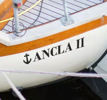 Custom name with anchor design marine decal - TenStickers