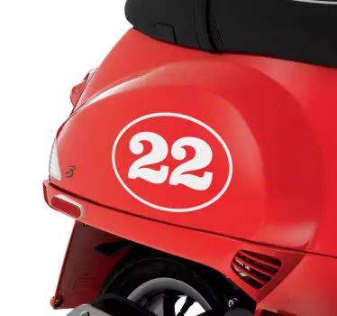 Racing number vehicle motorcycle decal - TenStickers