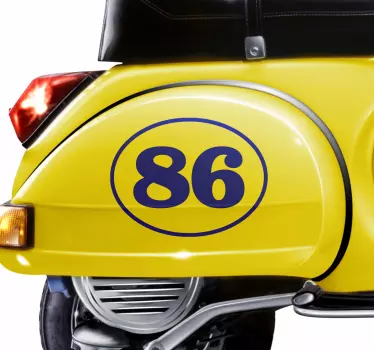 Racing number vehicle motorcycle decal - TenStickers