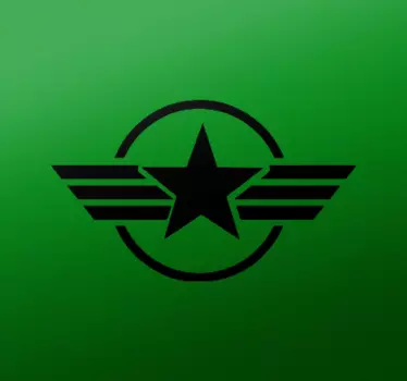Star surrounded by a circle motorcycle decal - TenStickers