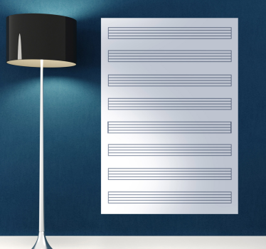 Music Sheet Whiteboard Wall Decal - TenStickers
