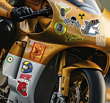 Bomb design pack motorcycle decals - TenStickers