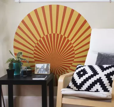 70's sunshine  geometric wall decal - TenStickers