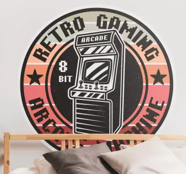 80's gaming logo video game wall sticker - TenStickers