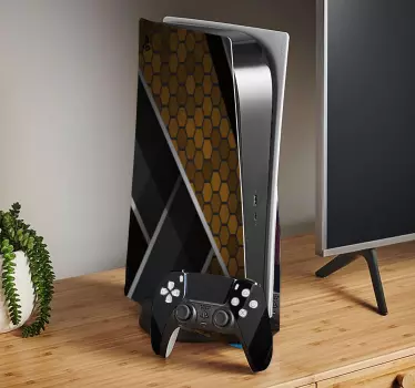 Abstract Gold Texture PS5 skin - TenStickers