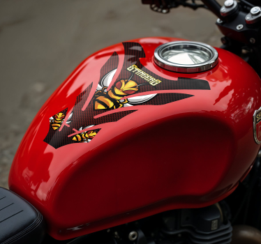 Angry bee motorcycle decals - TenStickers