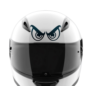 Angry eyes helmet sticker  motorcycle decals - TenStickers