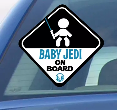 Car decal Baby Jedi on Board - TenStickers