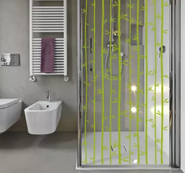 Bamboo plant shower sticker - TenStickers