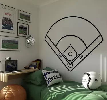 Baseball Field Wall Decal - TenStickers