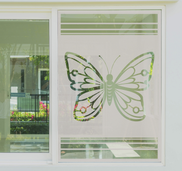 Beautiful coloured butterfly window decal - TenStickers