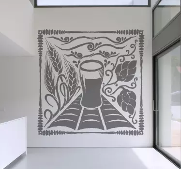 Beer Origin Illustration Decal - TenStickers