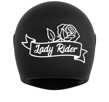 Motorcycle decals lady rider rose - TenStickers