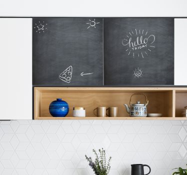 blackboard kitchen cabinet furniture decal - TenStickers